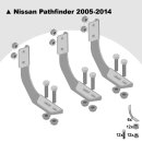 Trittbretter passend f&uuml;r Nissan Pathfinder ab 01/2005-12/2012 (Model: ALMO, Farbe: Silber)