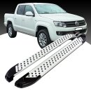 Trittbretter passend f&uuml;r VW Amarok ab 09/2010 (Model: ALMO, Farbe: Silber) mit ABE