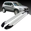 Trittbretter passend f&uuml;r VW Tiguan ab 09/2007-12/2016 (Model: ALMO, Farbe: Silber) mit ABE