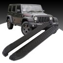 Trittbretter passend f&uuml;r Jeep Wrangler ab 2007-2017 (Model: ALMO, Farbe: Schwarz) ABE