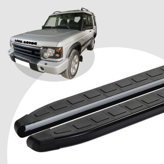 Trittbretter passend für Land Rover Discovery 3 ab 2004-2009 (Model: DOLU, Farbe: Schwarz) ABE