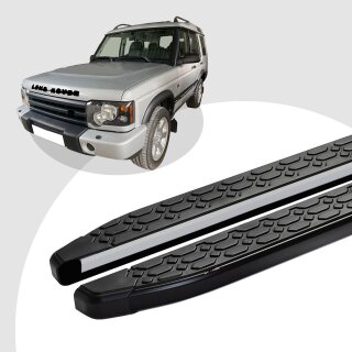 Trittbretter passend für Land Rover Discovery 3 ab 2004-2009 (Model: LAVA, Farbe: Schwarz) ABE