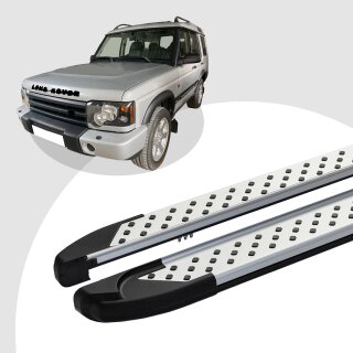 Trittbretter passend für Land Rover Discovery 3 ab 2004-2009 (Model: SOMA, Farbe: Silber) ABE