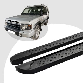 Trittbretter passend für Land Rover Discovery 3 ab 2004-2009 (Model: ALMO, Farbe: Schwarz) ABE