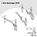 Trittbretter passend f&uuml;r Kia Sportage ab 2015 - 2021 (Model: LAVA, Farbe: Silber) mit ABE