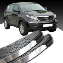 Trittbretter passend f&uuml;r Kia Sportage ab 2015 - 2021 (Model: LAVA, Farbe: Silber) mit ABE