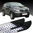 Trittbretter passend f&uuml;r Kia Sportage ab 2015 - 2021 (Model: VISO, Farbe: Silber) mit ABE