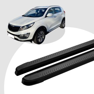 Trittbretter passend für Kia Sportage ab 2015 - 2021 (Model: MAJA, Farbe: Schwarz) mit ABE