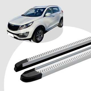 Trittbretter passend für Kia Sportage ab 2015 - 2021 (Model: MAJA, Farbe: Silber) mit ABE