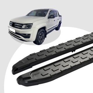 Trittbretter passend für VW Amarok ab 09/2010 (Model: SUPA, Farbe: Schwarz) mit ABE