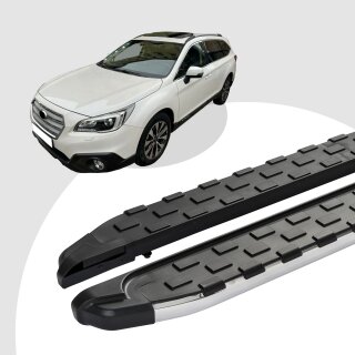 Trittbretter passend für Subaru Outback ab 10/2014 (Model: SUPA, Farbe: Silber)