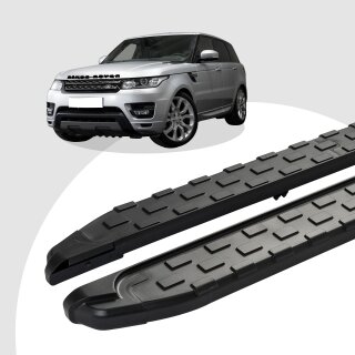 Trittbretter passend für Land Range Rover Sport 11/2014 (Model: SUPA, Farbe: Schwarz) mit ABE