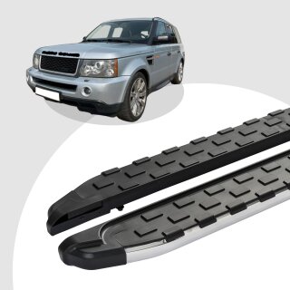 Trittbretter passend für Land Rover Range Rover Sport 11/2014 (Model: SUPA, Farbe: Silber) ABE