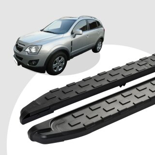 Trittbretter passend für Opel Antara ab 2006-2015 (Model: SUPA, Farbe: Schwarz)