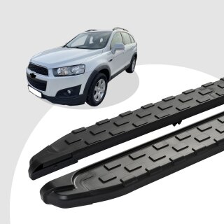 Trittbretter passend für Chevrolet Captiva ab 2016 (Model: SUPA, Farbe: Schwarz)