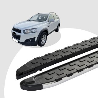 Trittbretter passend für Chevrolet Captiva ab 2016 (Model: SUPA, Farbe: Silber)