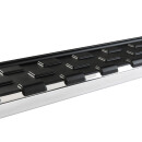 Trittbretter passend f&uuml;r Land Rover Discovery 4 ab 2009-2017 (Model: SUPA, Farbe: Silber)
