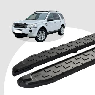 Trittbretter passend für Land Rover Freelander 10/2006-10/2014 (Model: SUPA, Farbe: Schwarz) ABE