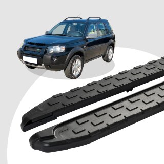 Trittbretter passend für Land Rover Freelander 02/1998-10/2006 (Model: SUPA, Farbe: Schwarz) ABE