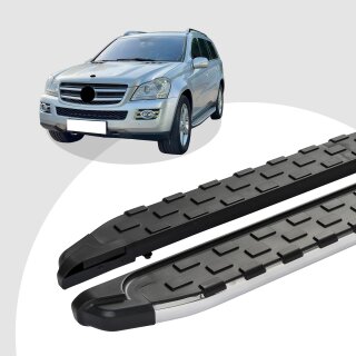 Trittbretter passend für Mercedes GL-Klasse ab 09/2006-06/2012 (Model: SUPA, Farbe: Silber)