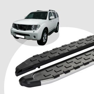 Trittbretter passend für Nissan Pathfinder ab 01/2005-12/2012 (Model: SUPA, Farbe: Silber)