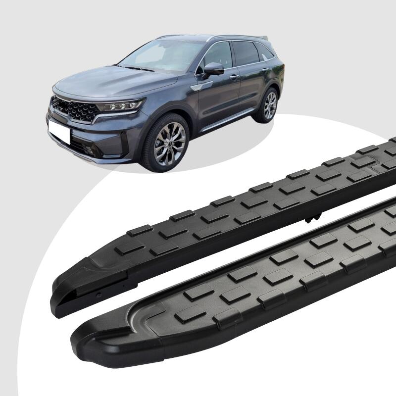 Trittbretter Seitenschweller Seitenbretter für Kia Sorento 2009-2013 Alu Grau