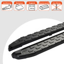 Trittbretter passend f&uuml;r Dacia Stepway ab 10/2012 (Model: SUPA, Farbe: Schwarz) mit ABE