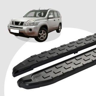 Trittbretter passend für Nissan X Trail 03/2007-07/2014 (Model: SUPA, Farbe: Schwarz) mit ABE