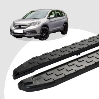 Trittbretter passend für Honda CR-V ab 06/2006-12/2012 (Model: SUPA, Farbe: Schwarz) mit ABE