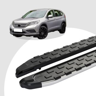 Trittbretter passend für Honda CR-V ab 06/2006-12/2012 (Model: SUPA, Farbe: Silber) mit ABE