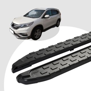 Trittbretter passend für Honda CR-V ab 01/2012 (Model: SUPA, Farbe: Schwarz) mit ABE