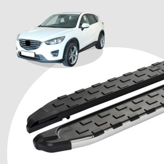 Trittbretter passend für Mazda CX-5 ab 11/2011-03/2017 (Model: SUPA, Farbe: Silber) mit ABE