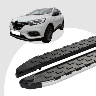 Trittbretter passend für Renault Kadjar ab 06/2015 (Model: SUPA, Farbe: Silber) mit ABE