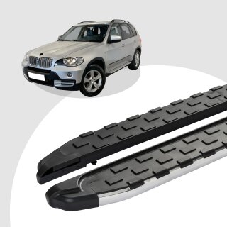 Trittbretter passend für BMW X5 ab 05/2000-02/2007 (Model: SUPA, Farbe: Silber) mit ABE