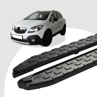 Trittbretter passend für Opel Mokka ab 06/2012-08/2016 (Model: SUPA, Farbe: Schwarz) mit ABE