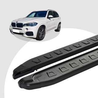 Trittbretter passend für BMW X5 ab 06/2012 (Model: NEWS, Farbe: Schwarz) mit ABE