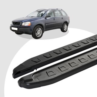 Trittbretter passend für Volvo XC90 ab 06/2002-12/2014 (Model: NEWS, Farbe: Schwarz) mit ABE