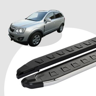 Trittbretter passend für Opel Antara ab 2006-2015 (Model: NEWS, Farbe: Silber)