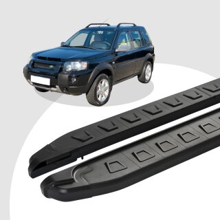 Trittbretter passend für Land Rover Freelander 02/1998-10/2006 (Model: NEWS, Farbe: Schwarz) ABE