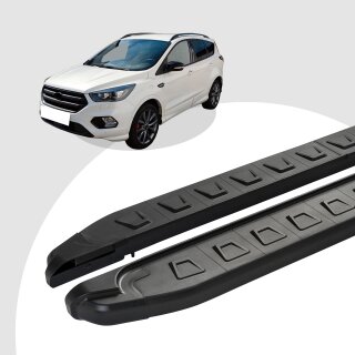 Trittbretter passend für Ford Kuga ST LINE ab 2017+ (Model: NEWS, Farbe: Schwarz) mit ABE