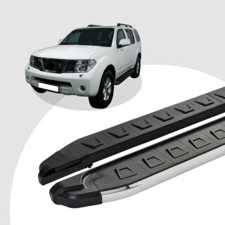 Trittbretter passend für Nissan Pathfinder ab 01/2005-12/2012 (Model: NEWS, Farbe: Silber)