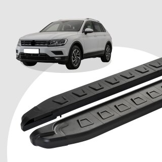 Trittbretter passend für VW Tiguan ab 01/2016 (Model: NEWS, Farbe: Schwarz) mit ABE