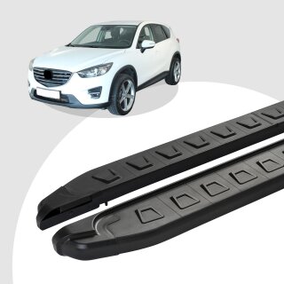 Trittbretter passend für Mazda CX-5 ab 11/2011-03/2017 (Model: NEWS, Farbe: Schwarz) mit ABE