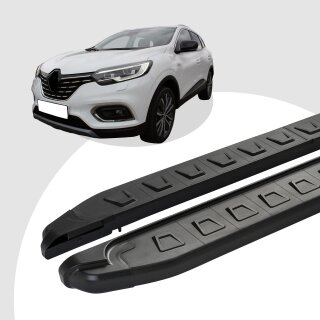 Trittbretter passend für Renault Kadjar ab 06/2015 (Model: NEWS, Farbe: Schwarz) mit ABE