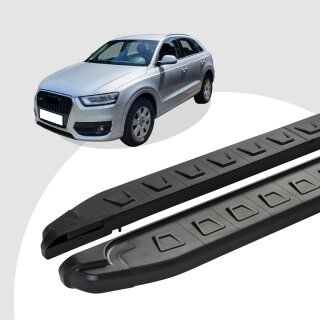 Trittbretter passend für Audi Q3 ab 06/2011-07/2018 (Model: NEWS, Farbe: Schwarz) mit ABE