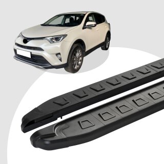 Trittbretter passend für Toyota Rav 4 ab 12/2012-12/2018 (Model: NEWS, Farbe: Schwarz) mit ABE