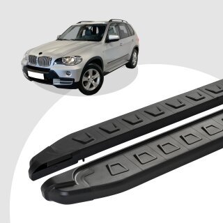 Trittbretter passend für BMW X5 ab 05/2000-02/2007 (Model: NEWS, Farbe: Schwarz) mit ABE