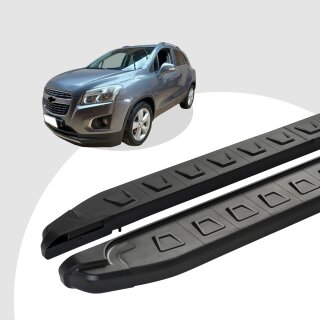 Trittbretter passend für Chevrolet Trax ab 12/2012 (Model: NEWS, Farbe: Schwarz) mit ABE