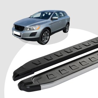 Trittbretter passend für Volvo XC60 ab 05/2008-12/2017 (Model: NEWS, Farbe: Grau) mit ABE
