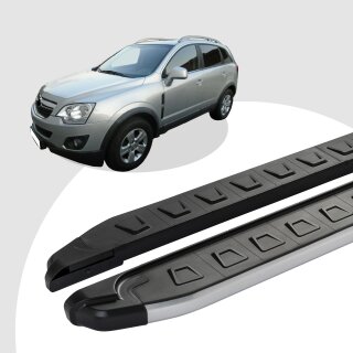 Trittbretter passend für Opel Antara ab 2006-2015 (Model: NEWS, Farbe: Grau)